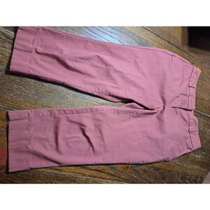 8P Ann Taylor Factory Petite Dusty Rose Capris Cuffed Hem Pockets Belt Loops